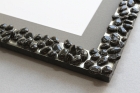 Black Pebbles, black frame resin detail
