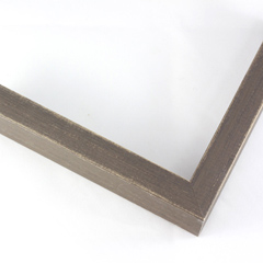 This simple, flat faced frame features rustic wood with a light wash. The natural grain shows through the thin, mid-brown varnish, giving the frame a soft, antiqued appearance.

3/4 " wide: ideal for small and medium-size images.  Whether photography or paintings, rural scenes and simple images will look striking in this frame.