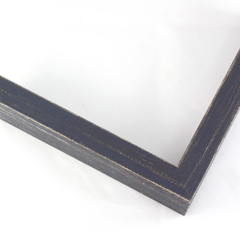 This simple, flat faced frame features rustic wood with a light wash. The natural grain shows through the sanded, dusty blue varnish, giving the frame a soft, antiqued appearance.

1-1/2 " wide: ideal for small and medium-size images.  Whether photography or paintings, rural scenes and simple images will look striking in this frame.