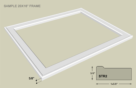 USA Extra Large Custom artist Canvas Stretcher Frames w/Pre-Stretched ...